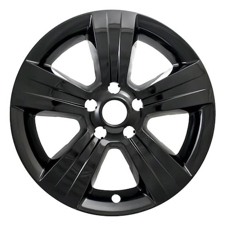 17, 5 Spoke, Gloss Black, Plastic, Set Of 4, Not Compatible With Steel Wheels